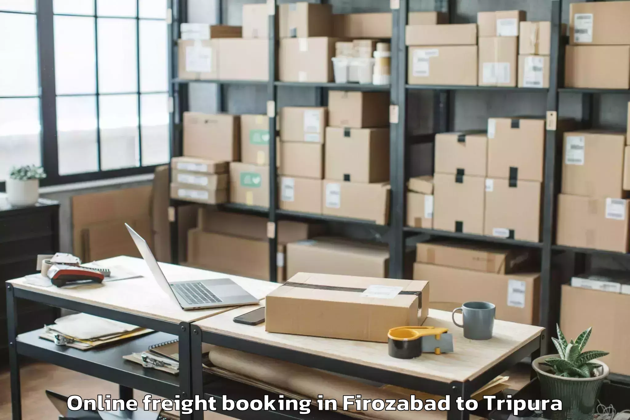 Leading Firozabad to Ambassa Online Freight Booking Provider